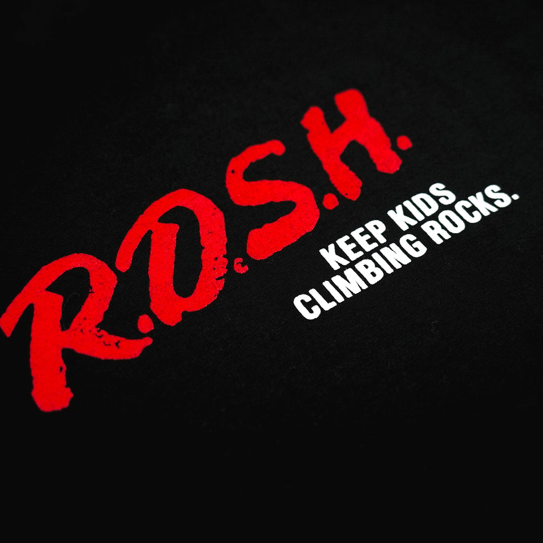 RDSH Keep Kids Climbing Rocks Tee: Black