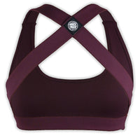 Low-Cut Crossback Sportsbra: Maroon