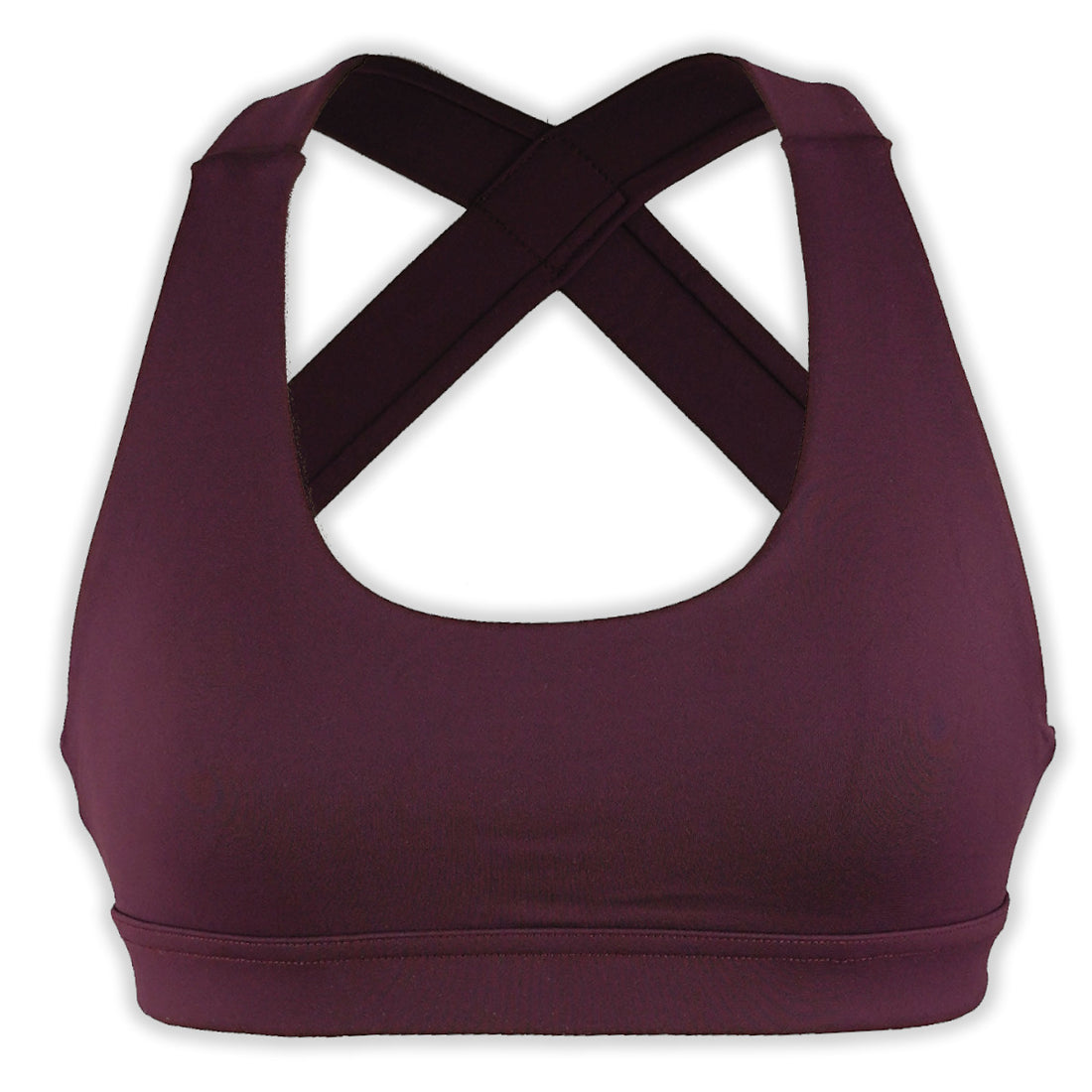 Low-Cut Crossback Sportsbra: Maroon