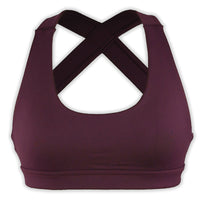 Low-Cut Crossback Sportsbra: Maroon