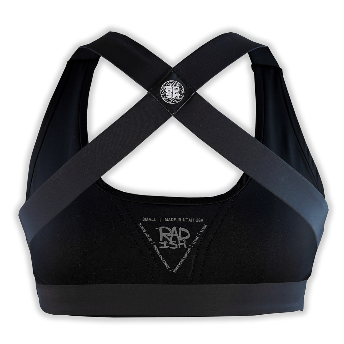 Low-Cut Crossback Sportsbra: Black