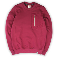 RDSH Women's Pocket Sweater: Burgundy