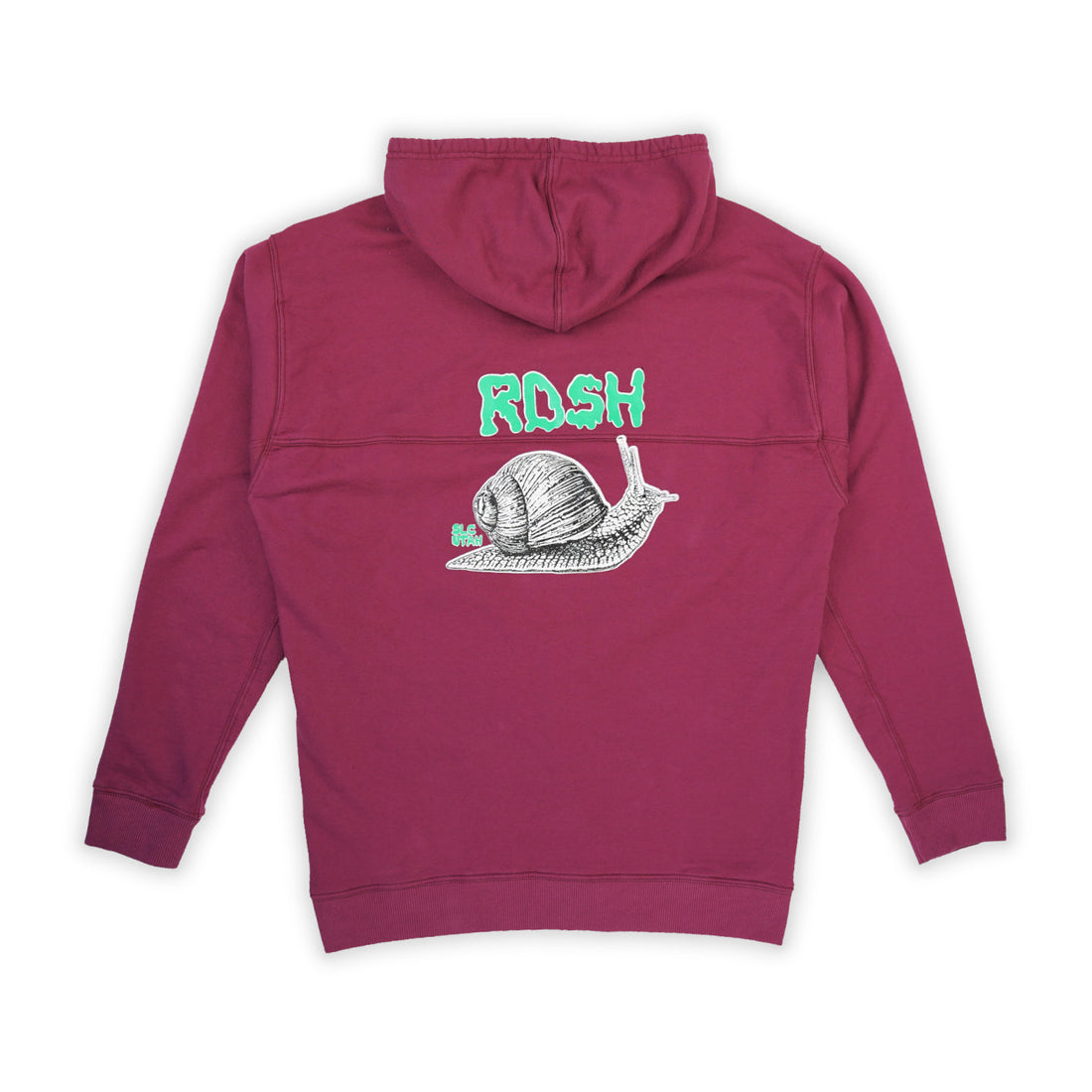 RDSH Punk Print Hoodie: Burgundy