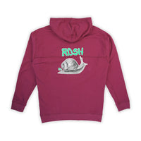 RDSH Punk Print Hoodie: Burgundy