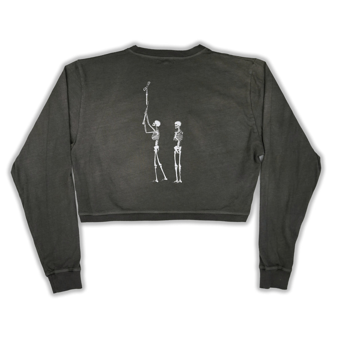 Bone Clip Print LS Crop: Stormy