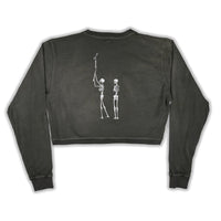 Bone Clip Print LS Crop: Stormy