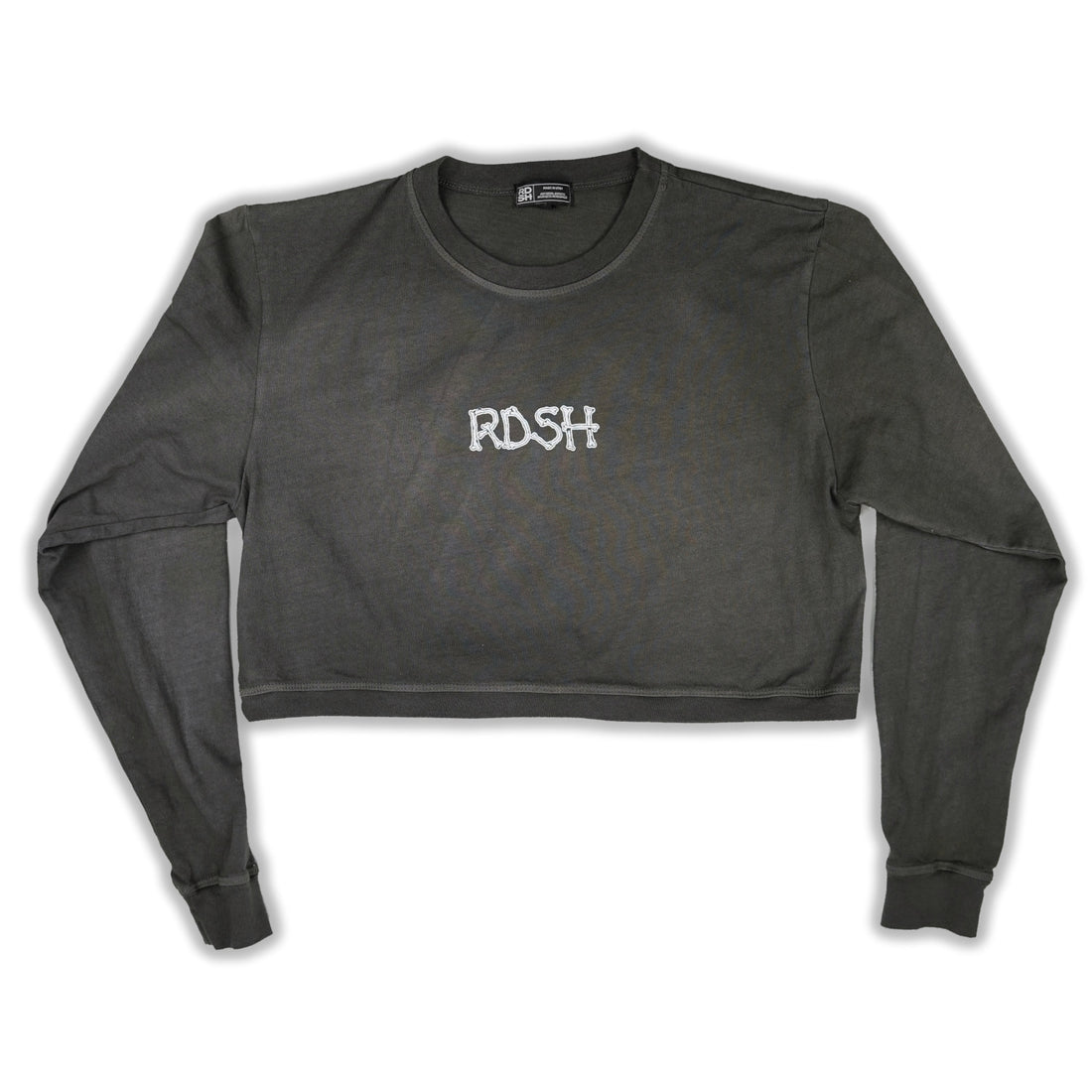 Bone Clip Print LS Crop: Stormy