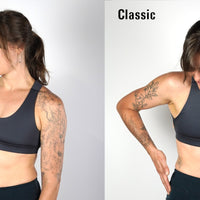 Low-Cut Crossback Sportsbra: Charcoal