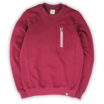 RDSH Women's Pocket Sweater: Burgundy